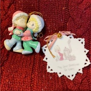 2 Precious Moments‎ Christmas Ornaments Vintage